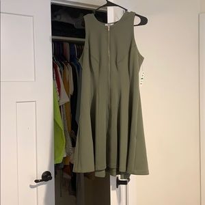 Bar III Zip Front Fit and Flare Scuba Dress